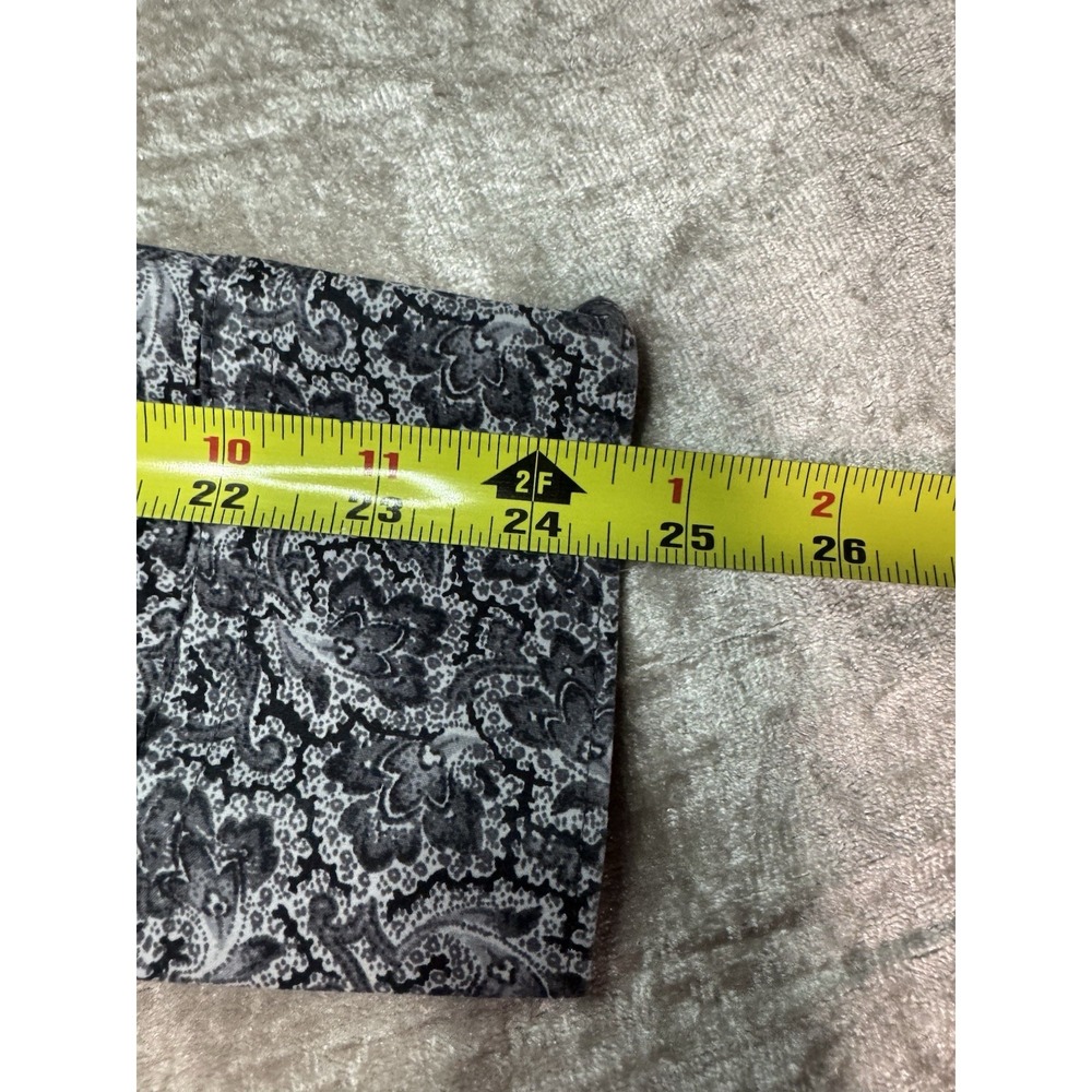 Perry Ellis Men's S Slim Fit Cotton Dress Shirt Black White Paisley Long Sleeve - Picture 6 of 9